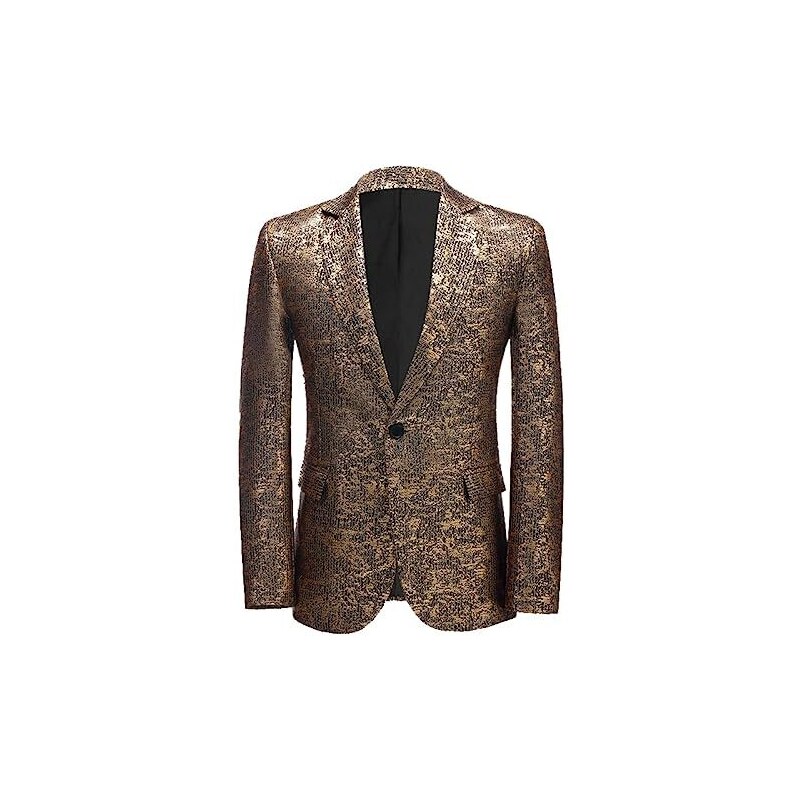 Uomo Reversibile Bicolore Paillettes Giacca Cardigan Abito Palco Costume