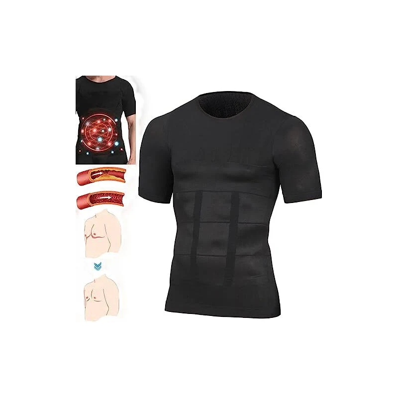 TCA Hyperfusion Maglia A Compressione Manica Corta Uomo (Rosso/Nero, M) - 4