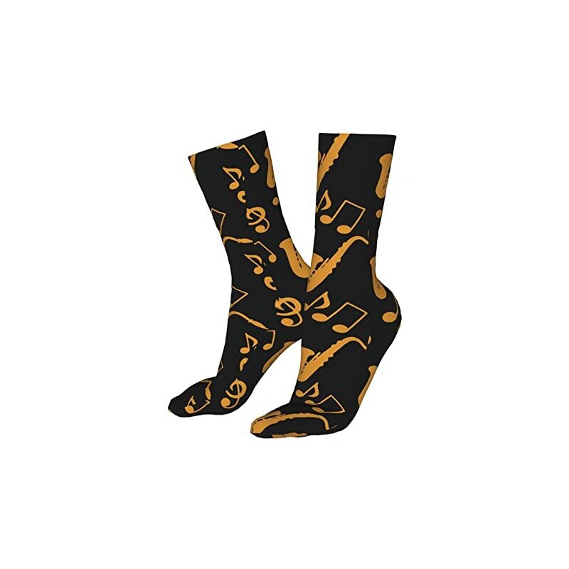 AGRIMONY Calzini Uomo Con Violino E Note Musicali – Divertenti, Colorati, Originali Idea Regalo
