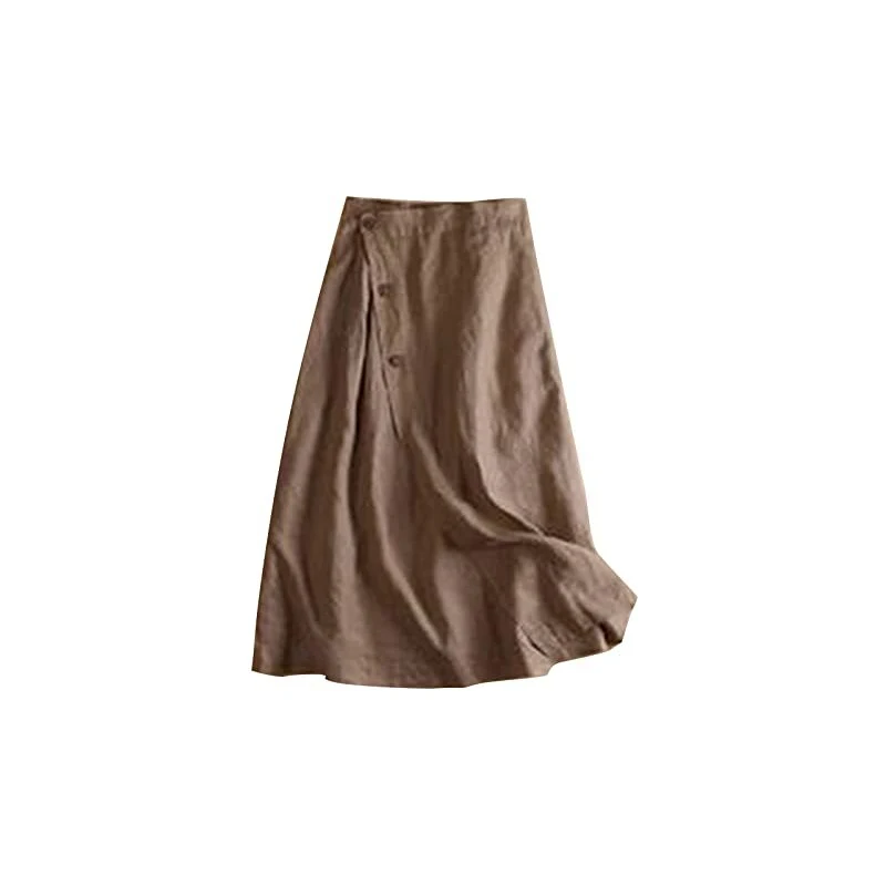 Gonna Lunga In Lino E Cotone Maxi Gonna Estiva Con Vita Elastica