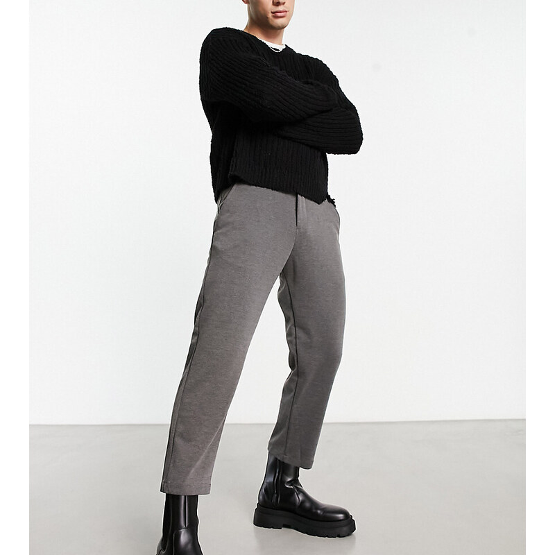 ADPT - Pantaloni eleganti a fondo ampio grigio scuro