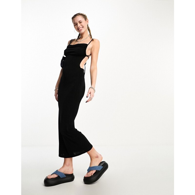 PDYLZWZY Abito lungo da donna Y2k Boho con spalline sottili, abito