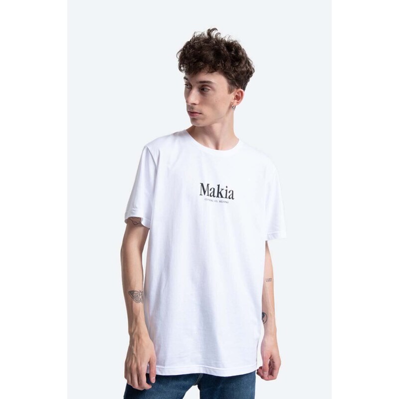 Makia t-shirt in cotone Strait Koszulka Makia Strait M21226 011