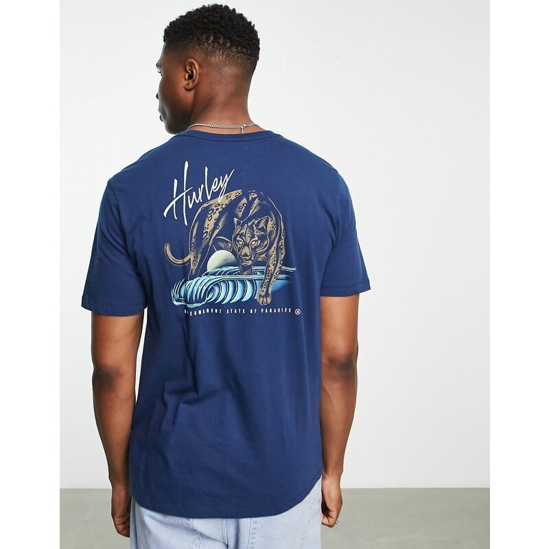Hurley - Big Kat - T-shirt blu navy
