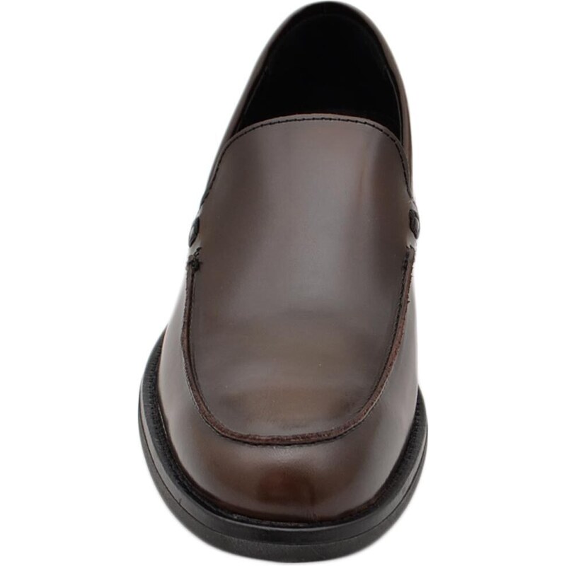 Malu Shoes Scarpe mocassino uomo vera pelle abrasiva cognac semilucido liscio con gomma sottile light classico sporti made in Italy