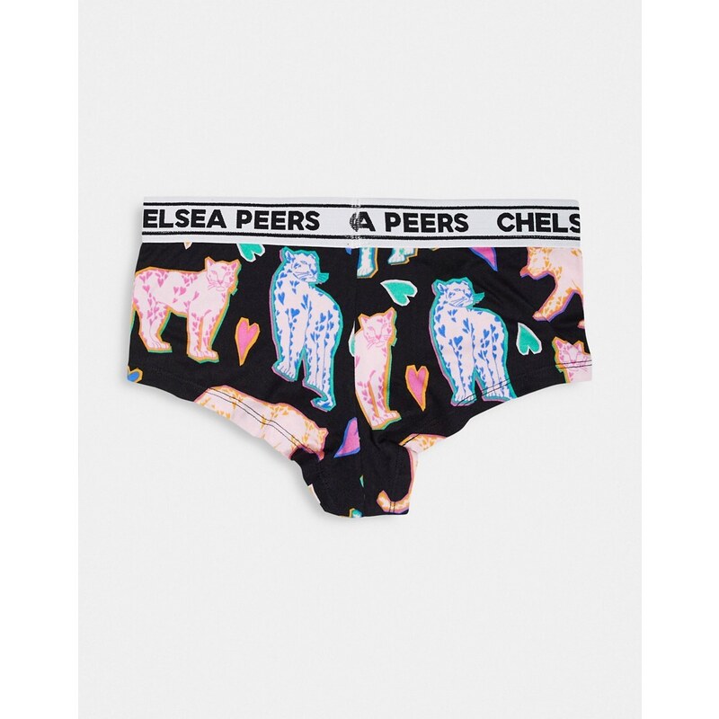 Chelsea Peers - Love Leopard - Confezione da 2 boxer rosa e bianchi