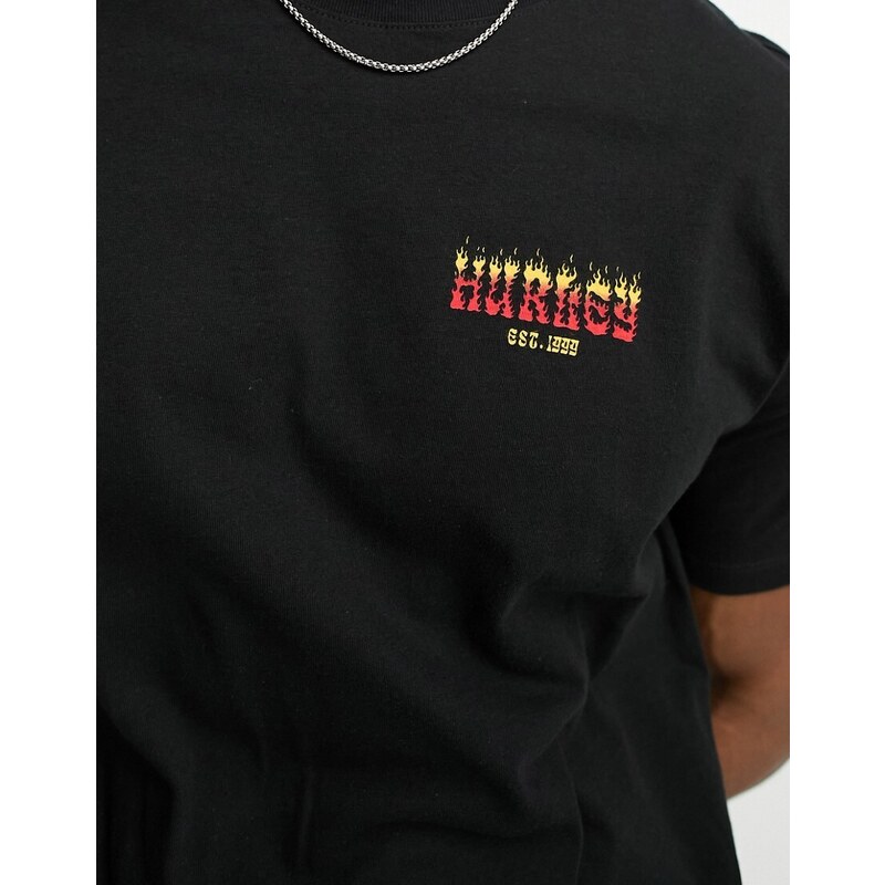 Hurley - Burning Sun - T-shirt nera-Black