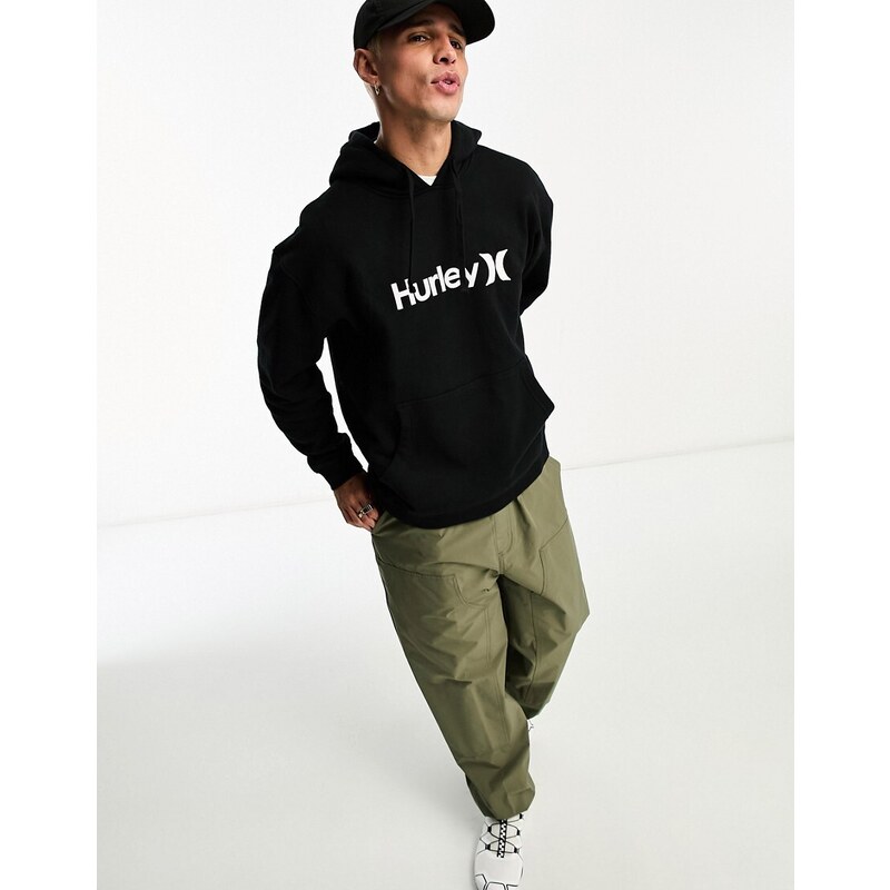 Hurley - One and Only Core - Felpa con cappuccio nera-Black