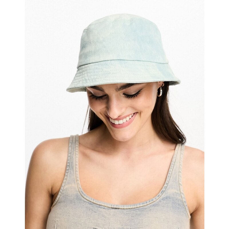 ASOS DESIGN - Cappello da pescatore in denim blu