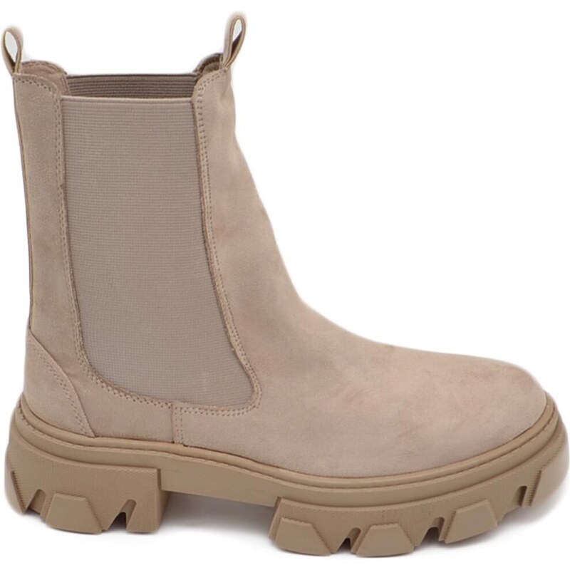 Corina Stivaletti donna chelsea boots combat scamosciato beige