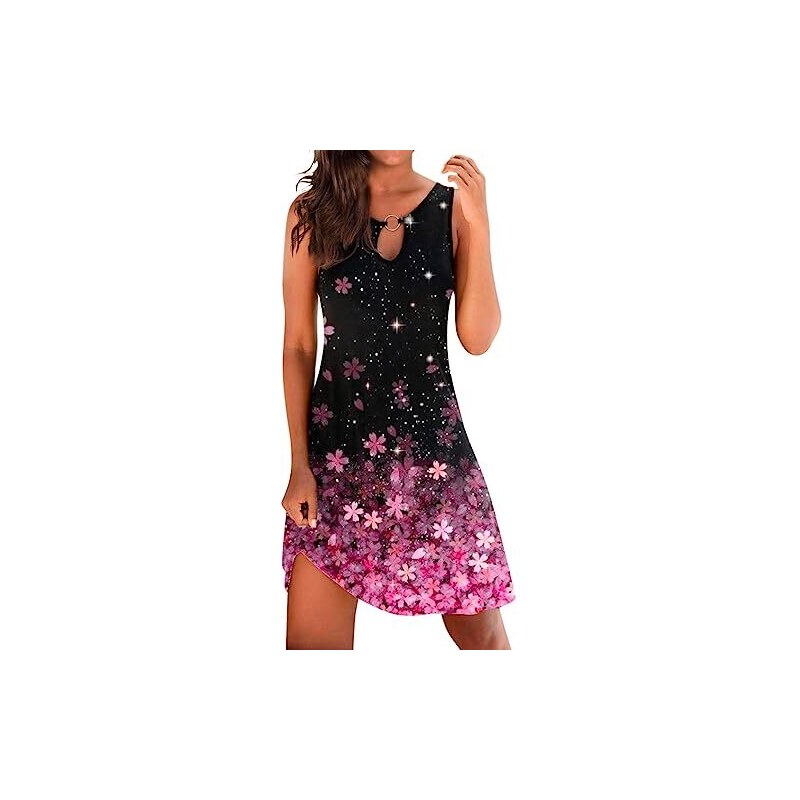 Abito Estivo Donna Grace Karin – Modello Linea A, Scollo A V, Manica Corta, In Poliestere E Viscosa