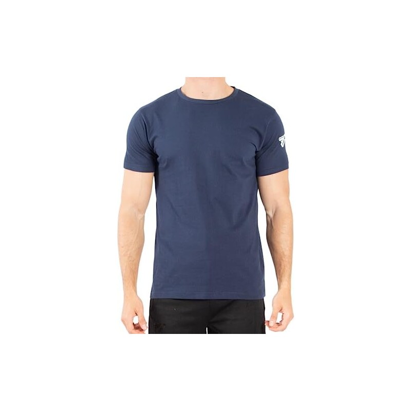 FRANKIE GARAGE FG T Shirt Uomo 100% Cotone Maglietta Uomo Manica Corta T Shirt Uomo Sportiva per Calcio o Palestra Blu M - Frankie Garage