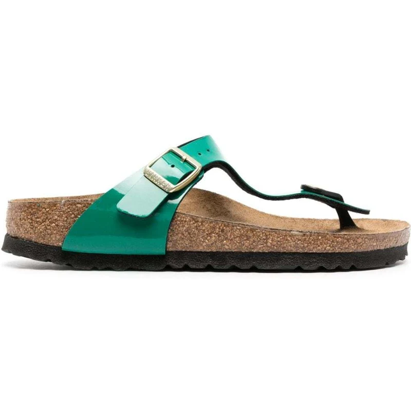 Birkenstock Sandali Con Suola Piatta Verde Stileo it birkenstock-sandali-con-suola-piatta-verde-stileo-it