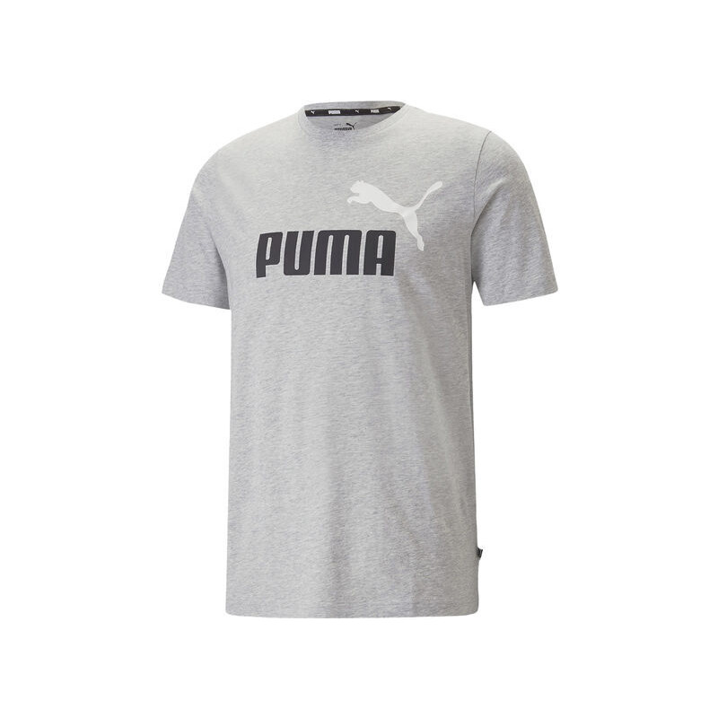 Puma Ess + 2 Col Logo Tee T-shirt Uomo Manica Corta Grigio Taglia Xxl