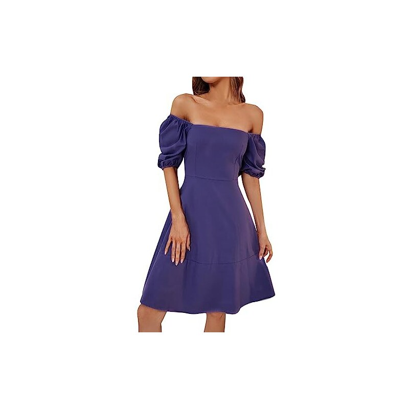 Aokosor Camicetta Da Donna Con Maniche A 3/4 A Sbuffo - Girocollo Con Orlo Curvo, Top Elegante E Casual - 3