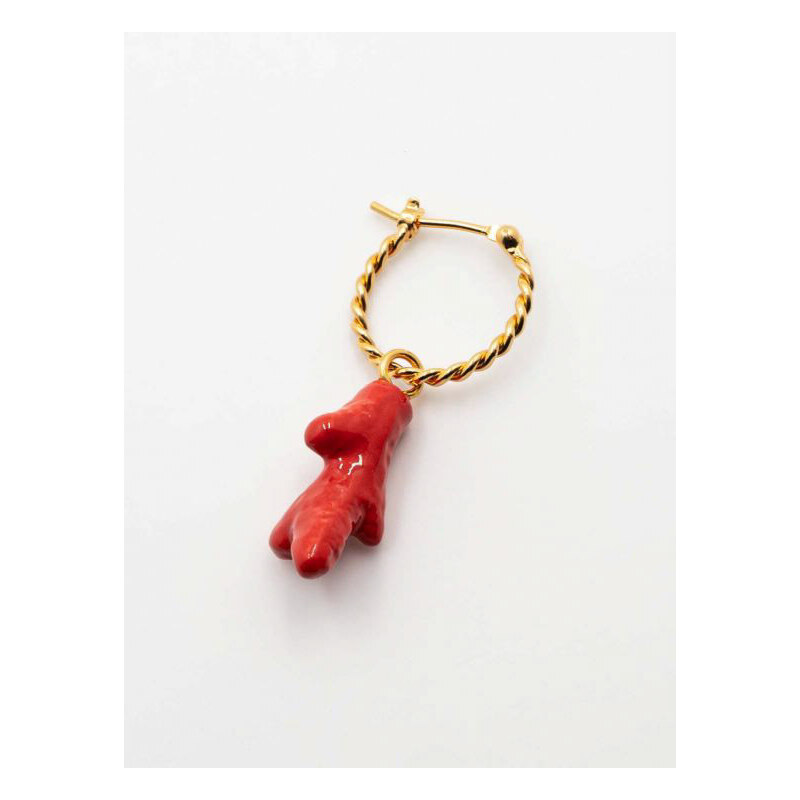 Nach Red Coral Branch Mini Earring