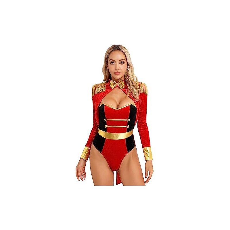 Tuta Costume Halloween Donna Scheletro 3D – Body Stampato Maniche Lunghe, Cosplay Carnevale Super Elastico