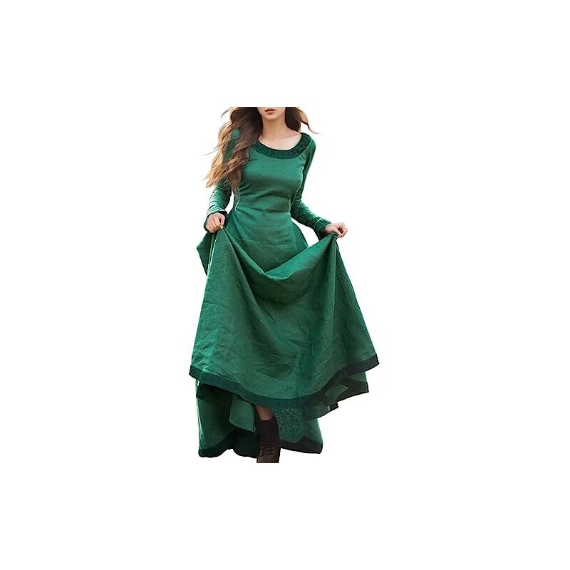Maeau Camicetta Donna Rinascimentale Steampunk Spalla Scoperta - Maniche A Lanterna, Corto, Nero, Taglie Forti - 4