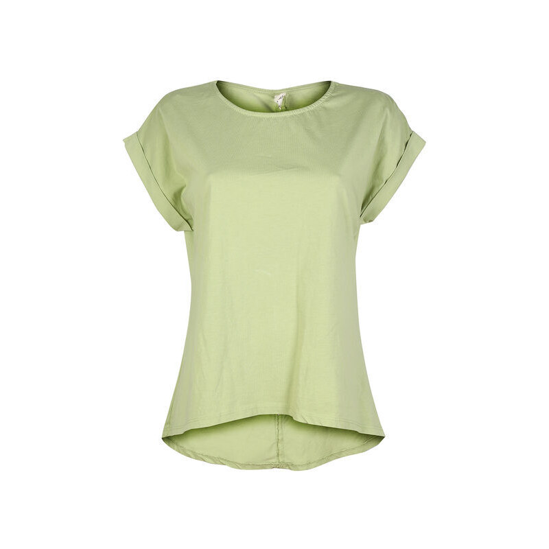 Daystar T-shirt Manica Corta Donna Con Bottoncini Sul Retro Verde Taglia Unica