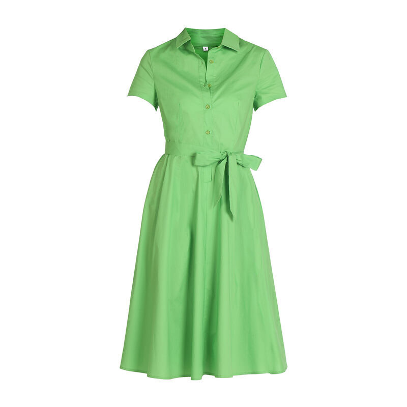Solada Abito a Camicia Donna In Cotone Vestiti Verde Taglia L