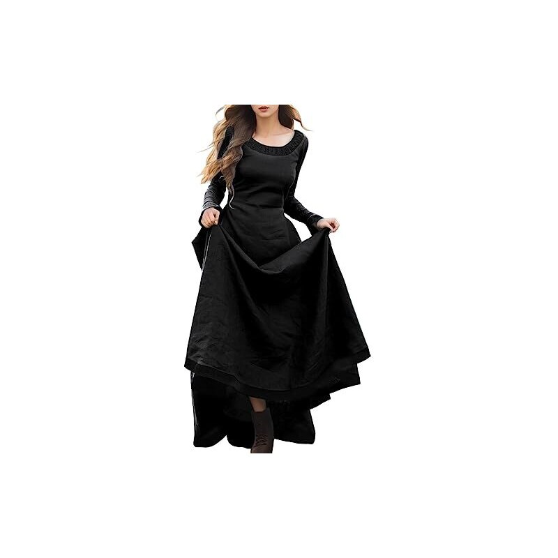 Costume Rinascimentale Donna | Abito Medievale Con Maniche A Tromba | Gotico | Per Carnevale E Halloween