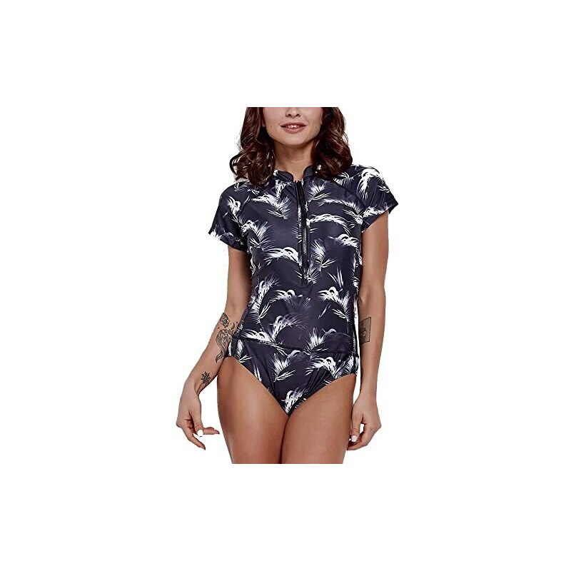 Costume Da Bagno Donna CUPSHE Top A Maniche Corte Con Bottoni