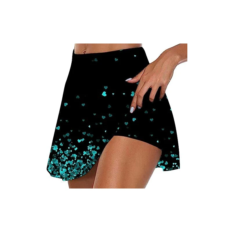 Gonna Sportiva Donna Con Pantaloncini Incorporati (Skort) - Per Tennis, Golf, Vita Alta, Tasche