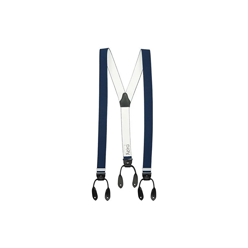 Xeira Bretelle A Forma Di Y Uomo E Donna Con Cinturini In Pelle Realizzati In Vera Pelle Made In Germany Standard Blu 105359997