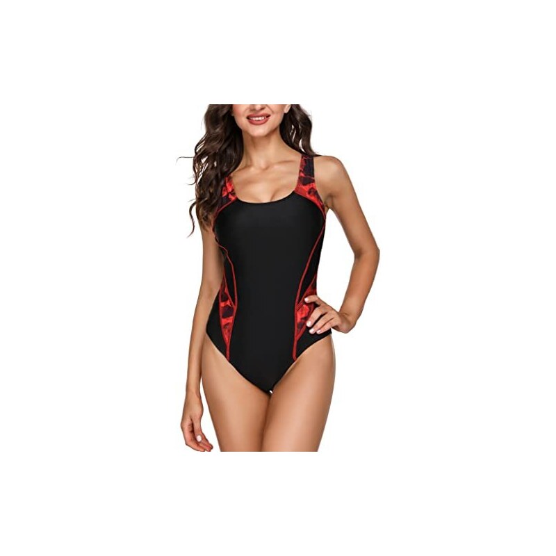Costume Donna Vita Alta Costume Intero Donna Misolin Con Push-up - Reggiseno Imbottito Estraibile, Vita Alta Costume Mare Asciugatura Rapida - 7