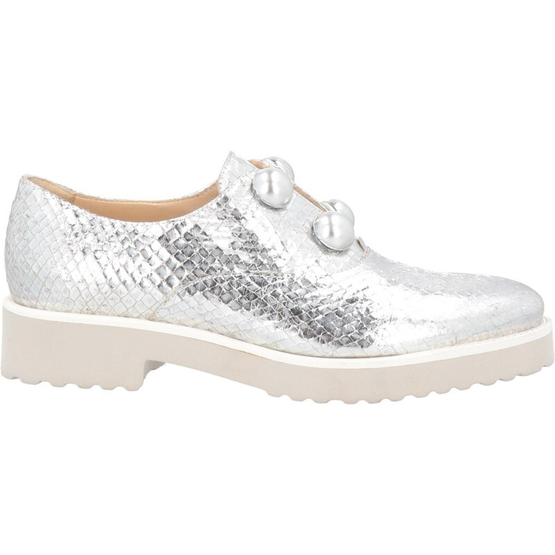 Cammie Pantofole Donna Con Motivo Floreale Cinese E Perline, Colore Argento, Taglia 35.5, Suola In Schiuma
