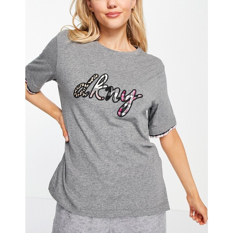 DKNY - T-shirt del pigiama grigio medio con logo