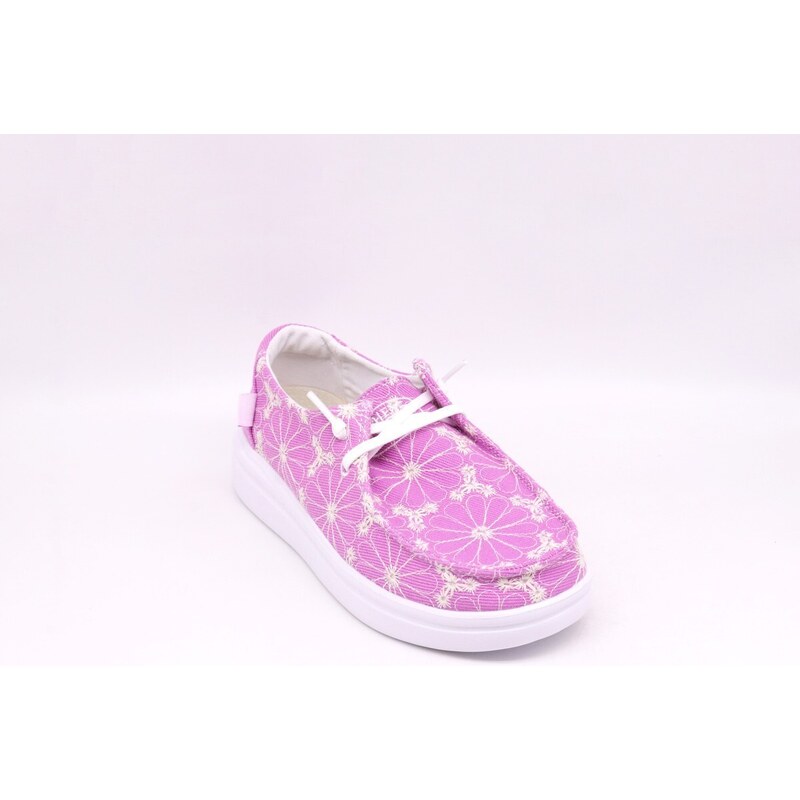 Hey Dude Wendy Mocassino Donna Floreale - Cotone E Memory Foam - Suola Gomma - 2