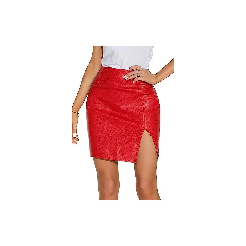 2025 - Minigonna A Vita Alta Da Donna, Chiusura Lampo, Nastro Di Raso, Tasca Gonna Foderata - Foto 4