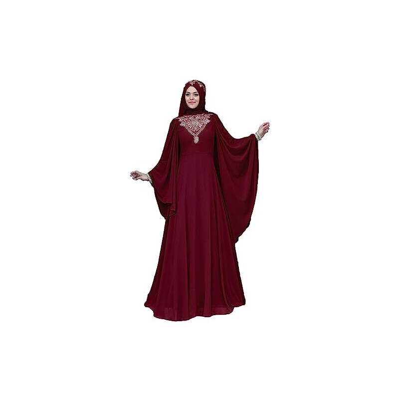 keephen Abaya Donna Islamico Dubai 2023 Hijab Donna Musulmano Pannelli in Pizzo Burka Donna