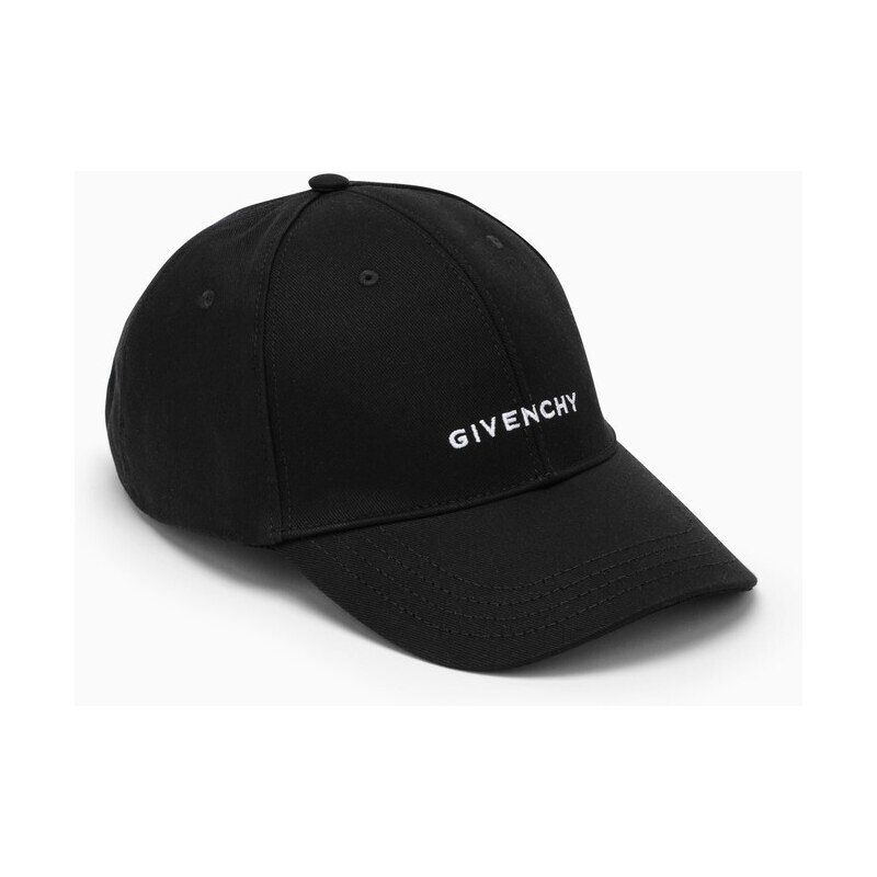 Givenchy Cappello con visiera nero con ricamo logo