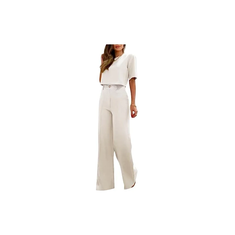 ORANDESIGNE Completo Elegante 2 Pezzi Per Donna – Canotta Crop Top + Gonna Lunga A Trapezio, Tinta Unita Con Righe, Ideale Per Cerimonie, Ufficio E Estate