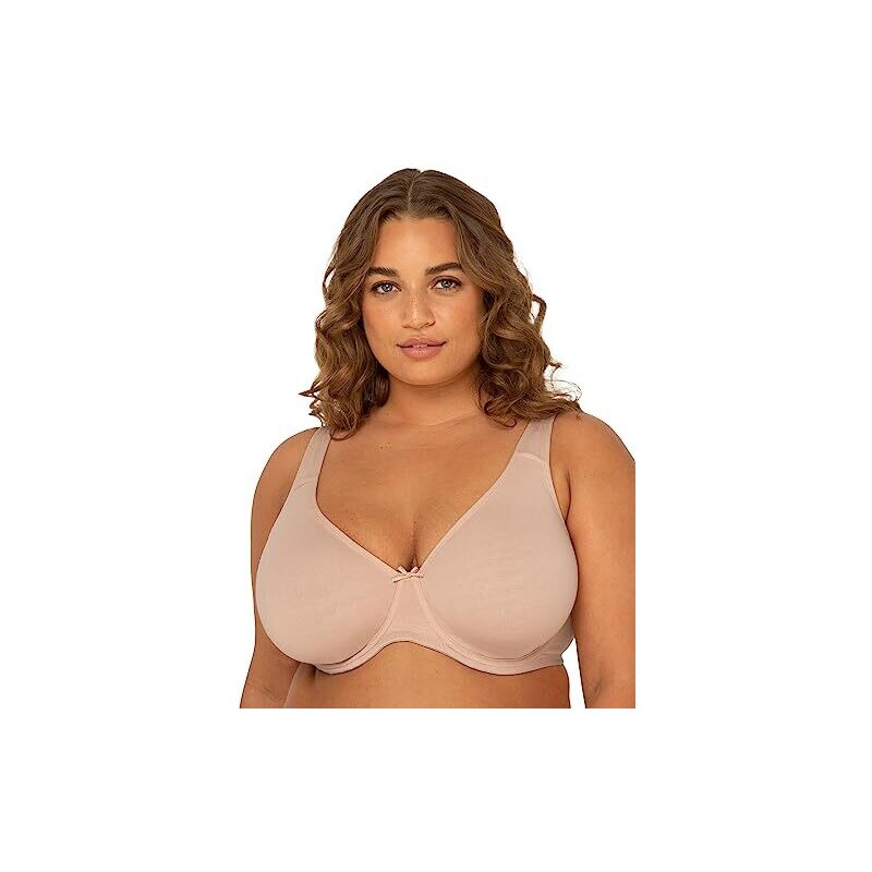 Fruit Of The Loom Women's Plus Size Wireless Cotton Bra, Heather Grey, 38G