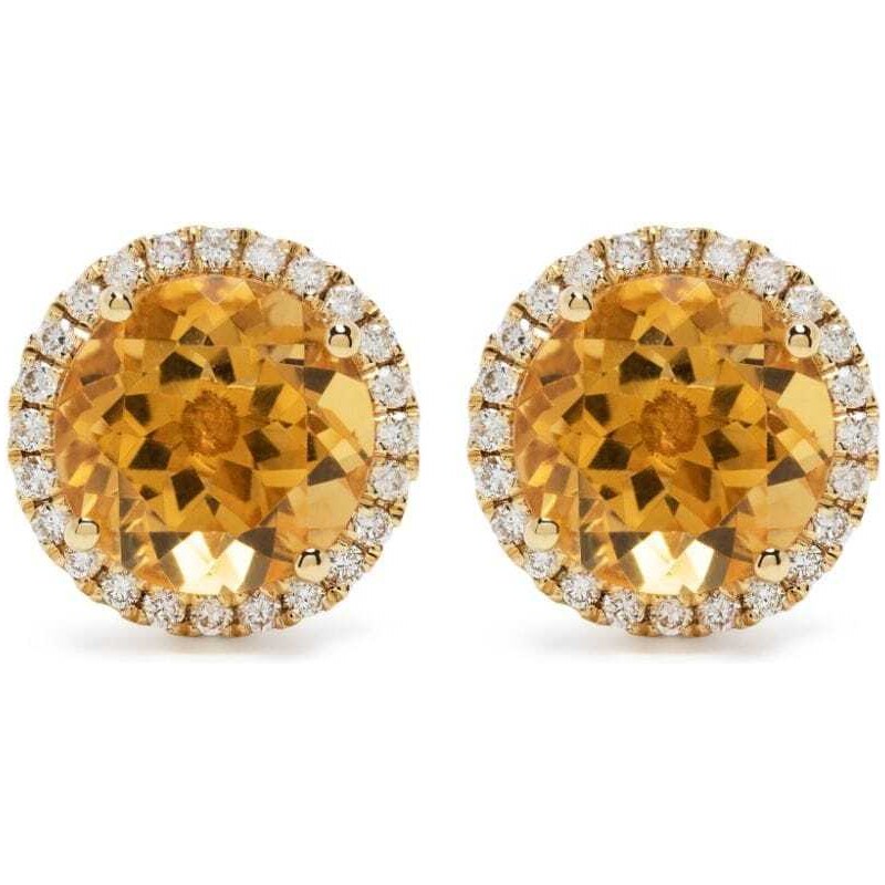 DazzlingRock Collection Donna 14k Oro Giallo citrino Rotondo