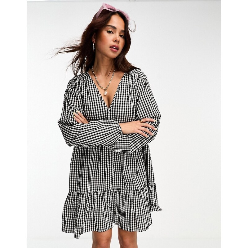 Maxi abito lungo senza sforzo con scollo a V, gonna estiva in tinta unita, casual, bohémien, per vacanze, spiaggia, abito da spiaggia a vita alta., Rosso, S-XXXL