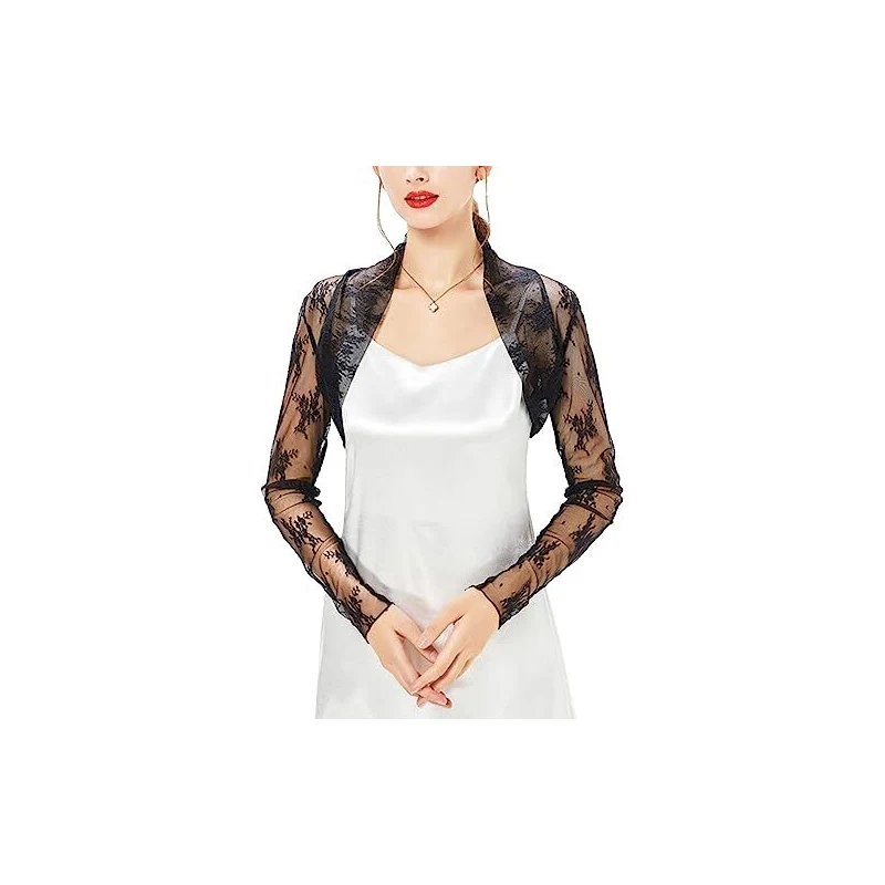 Coprispalle Donna Bolero Maniche Corte - Viscosa Ed Elastan, Taglia Unica, AS-1180 - Foto 10