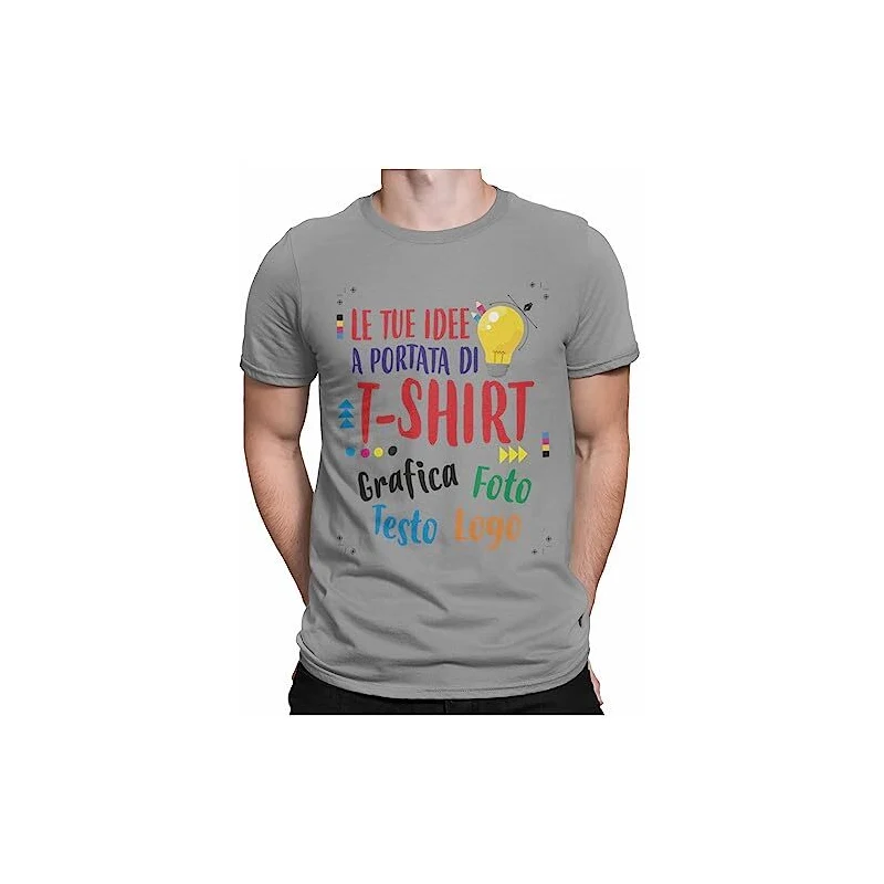 Maglietta Personalizzata Uomo/Donna - Cotone 100%, Stampa Fronte E Retro, Made In Italy - Foto 3