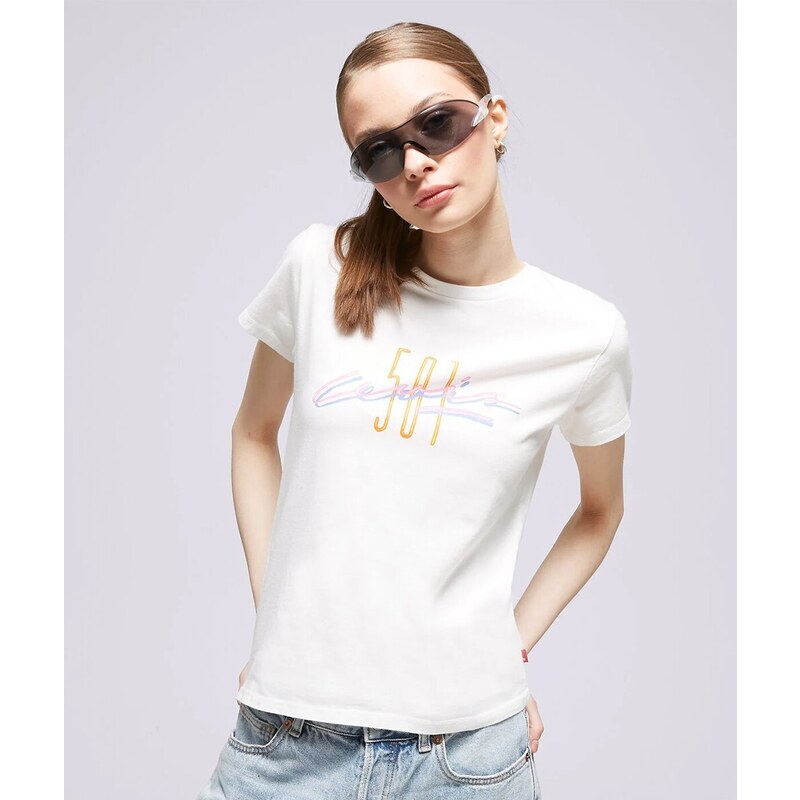 Levi's T-Shirt Graphic Authentic 501 California Bianca Donna