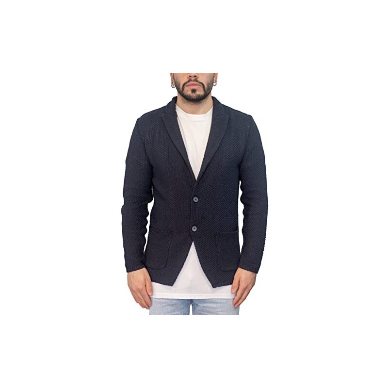 Giacca da completo in misto lino - BLU - Taglie forti - Uomo - 60.00