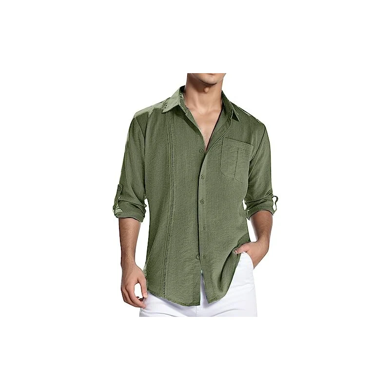 Wrangler - Wrangler Uomo ZHCZP3G Maniche Lunghe Maglia con Bottoni
