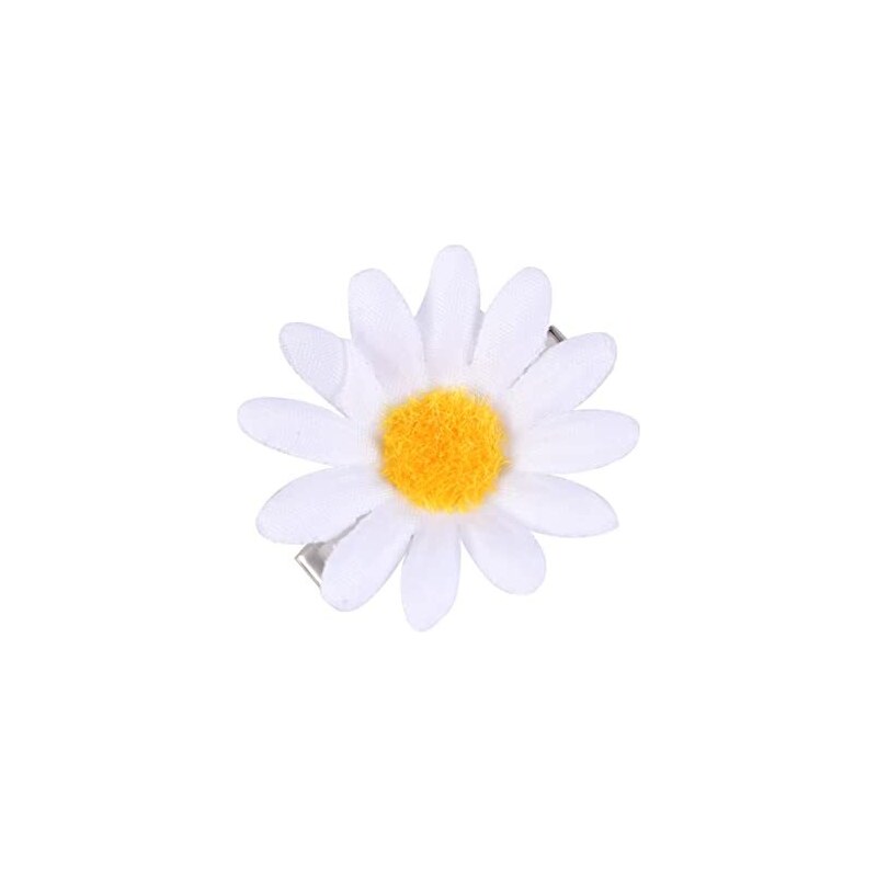 Spilla A Forma Di Fiore Con Piuma E Forcina - Accessorio Per Capelli E