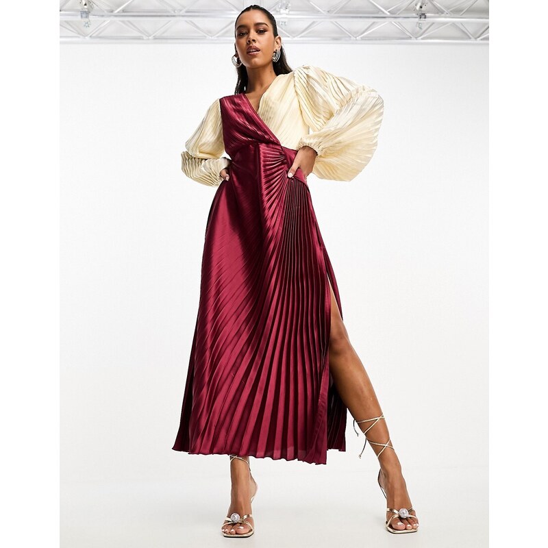 Asos Abito Paillettes Rosso Con Frange Asos Vestito Midi Asos