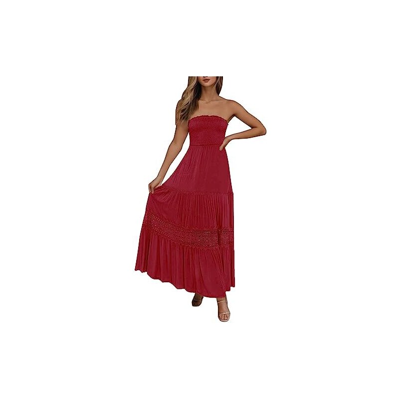 ARRANGE - Vestito lungo in pizzo ricamato nero con spacco e spalle scoperte
