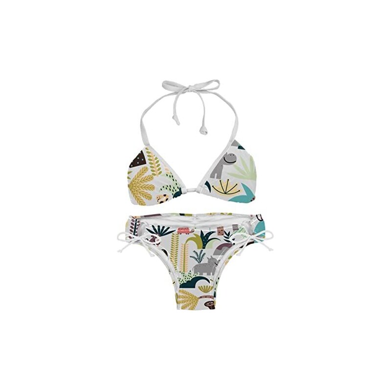 Set bikini sexy a due pezzi da donna con stampa di fiori