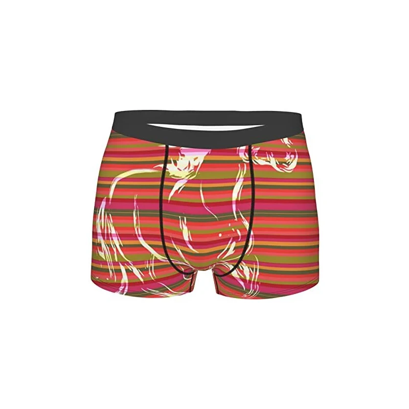 ZORIN Boxer Da Uomo Con Disegno Di Cavallo A Righe Colorate Morbide Nero Xxl 120301627