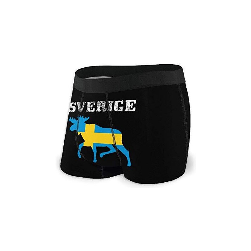 Boxer da uomo con stampa in pelliccia di mucca (multi-sfaccettato) boxer elastici da uomo leggings mutande, nero, Medium